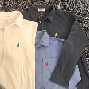 Three johnnie-O cotton long sleeve size12 youth ⭐️